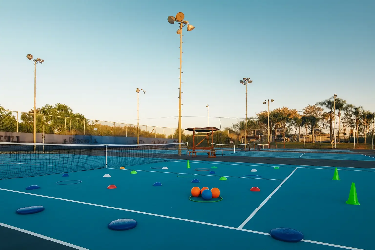 שחקנים במגרש של Padel Time Club
